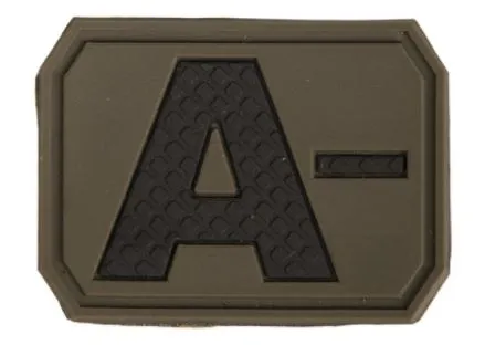 Mil-Tec (Germany) 3D Blood Type Patch a Negative · Verde / OD