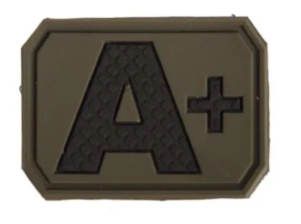 Mil-Tec (Germany) 3D Blood Type Patch a Positive · Verde / OD