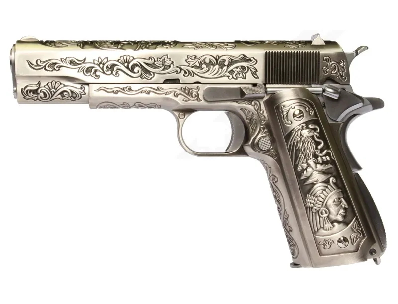 WE Airsoft 1911 Etched Version · Negro