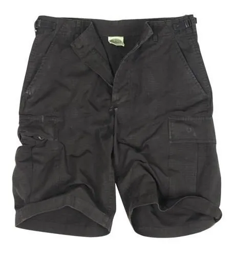Mil-Tec (Germany) US Prewashed Ripstop Bermuda Shorts · Negro