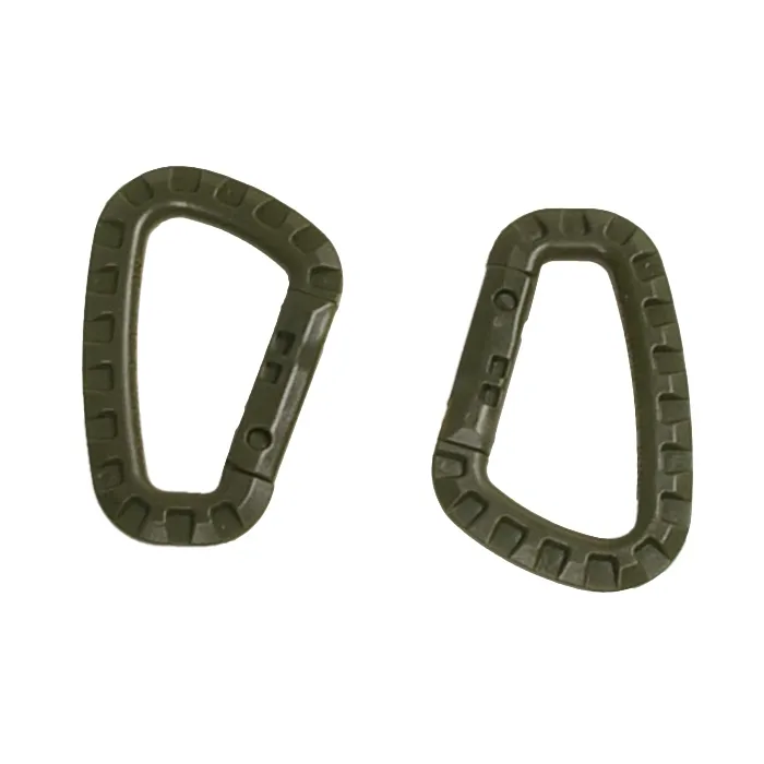 Mil-Tec (Germany) ABS Plastic Carabiner 2PCS · Verde / OD