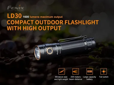 Fénix LD30 1600 Lúmenes Incluye Bateria Recargable