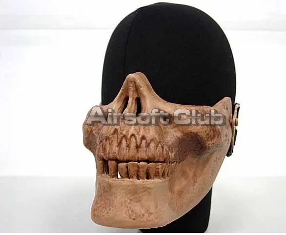 MIC (China) Skull Skeleton Half Face Protector Mask · Marrón