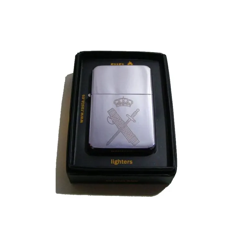 Encendedor Guardia Civil Tipo Zippo Lujo · Plata