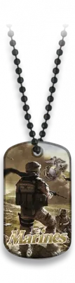Placa Marines con Cadena
