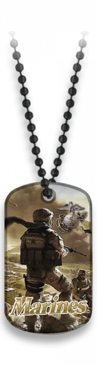Placa Marines con Cadena