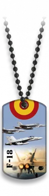 Placa Fuerza Aérea F-18 España con Cadena