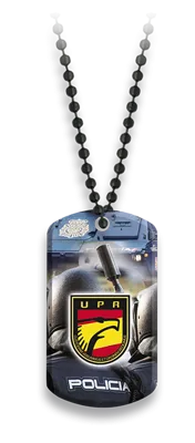 Placa U.p.r Policía Nacional con Cadena