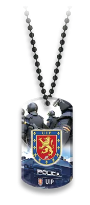 Placa Unidades de Intervención Policía U.i.p. con Cadena