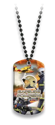 Placa Sapeurs Pompiers con Cadena
