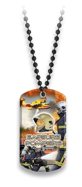 Placa Sapeurs Pompiers con Cadena