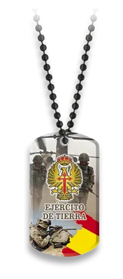 Placa Ejercito de Tierra con Cadena