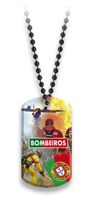 Placa Bombeiros Port con Cadena
