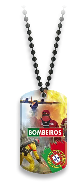 Placa Bombeiros Port con Cadena