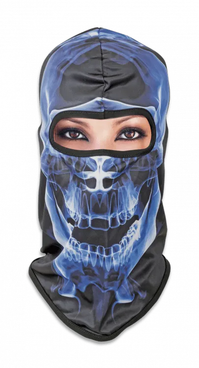 Balaclava, Polyester, Σκελετός, Μπλε
