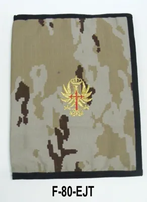 Carpeta Portaboletines Bordada Arida Pixelada Ejército