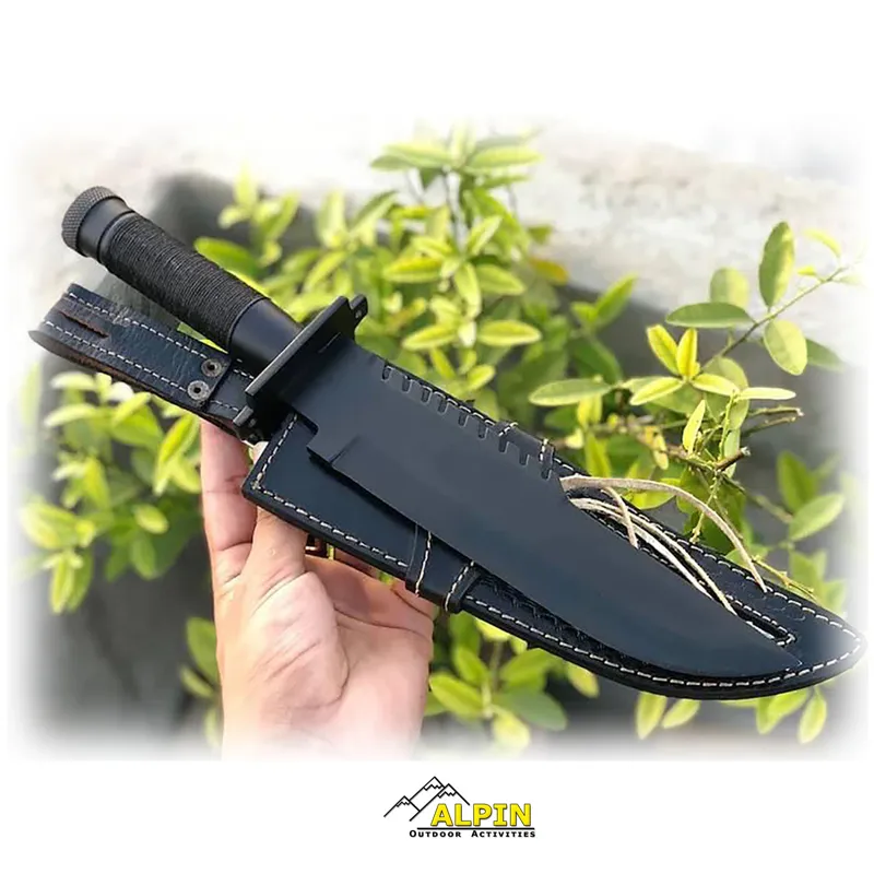 Μαχαίρι Τυπου RAMBO-1095 Steel Με Δερμάτινη Θηκη