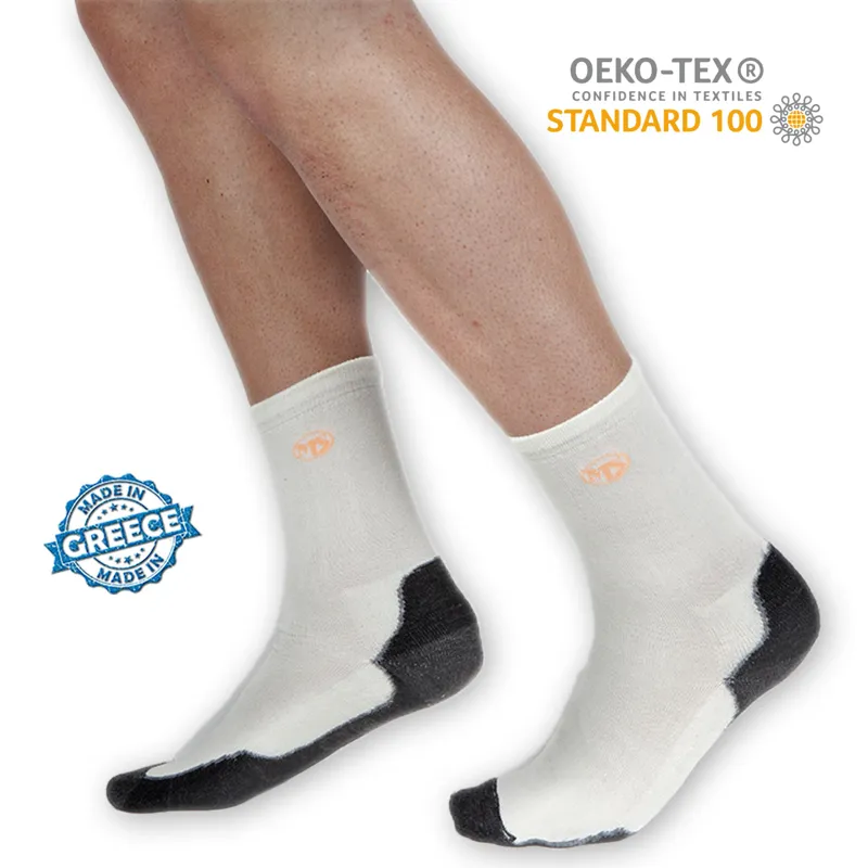 Καλτσες MerinoWool Trekking Light Ασπρο – Ελληνικό Προϊόν
