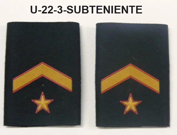 Hombreras Divisa Grs-Subteniente · Negro