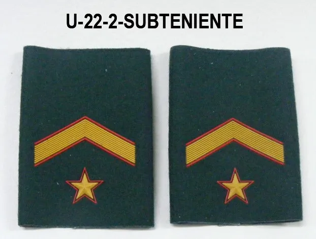Hombreras con Divisa Subteniente