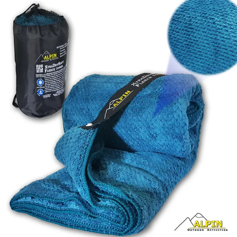 XtraDrySoft Fleece Microfiber Πετσετα ALPIN Διατρητη 80 53mm