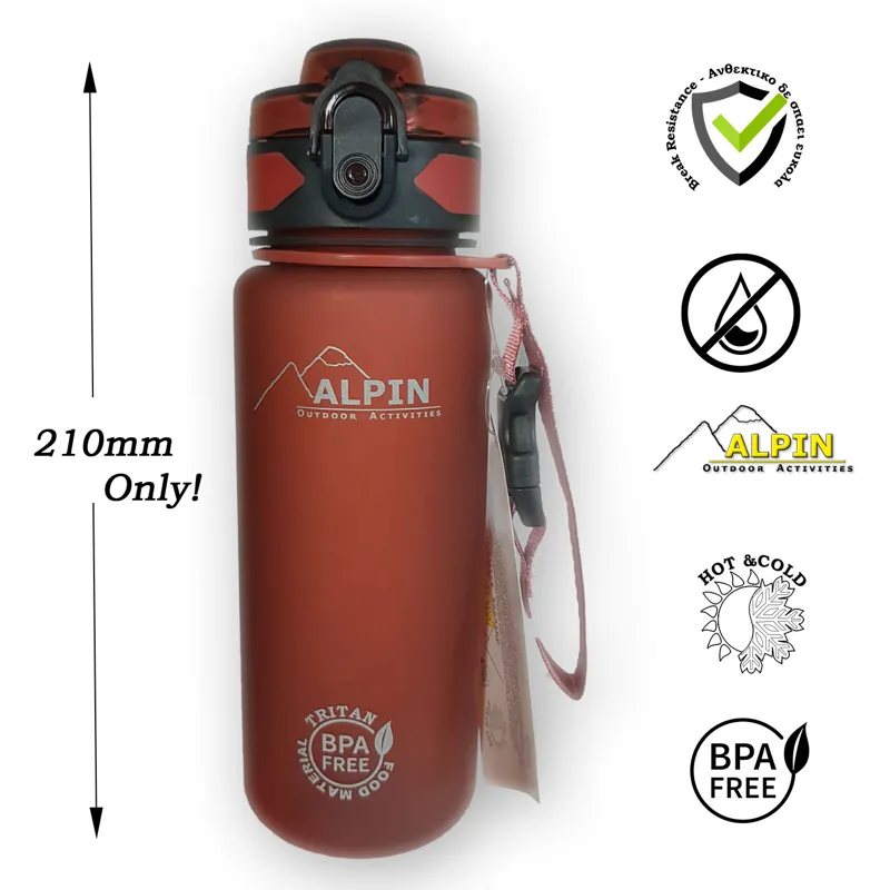 Καινούργιας Σχεδίασης Παγούρι 500ml V2 Alpin Outdoor Compact · Rojo