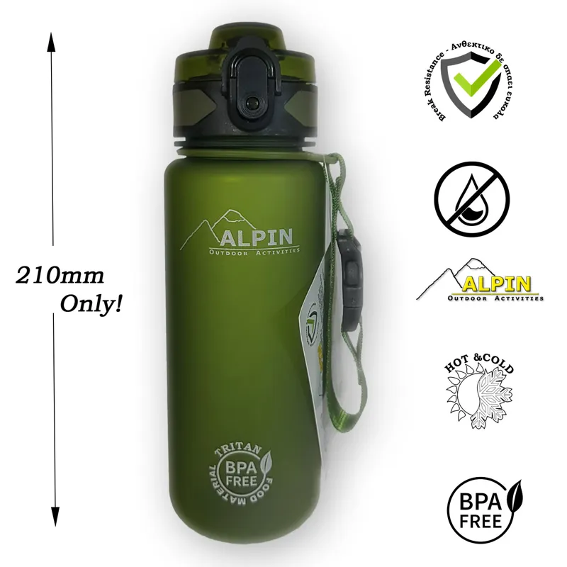 Καινούργιας Σχεδίασης Παγούρι 500ml V2 Alpin Outdoor Compact · Verde / OD