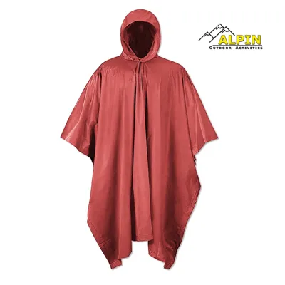 PVC Rain Poncho Alpin 203*127cm 0.10mm Κοκκινο
