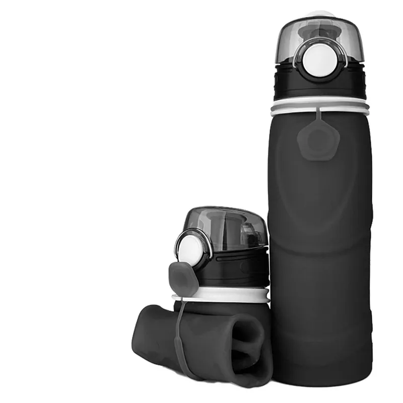 Παγούρι Φίλτρου Μαυρο,Medical Grade Silicone,Button Βαλβιδας,Carbon Filter – 750ml
