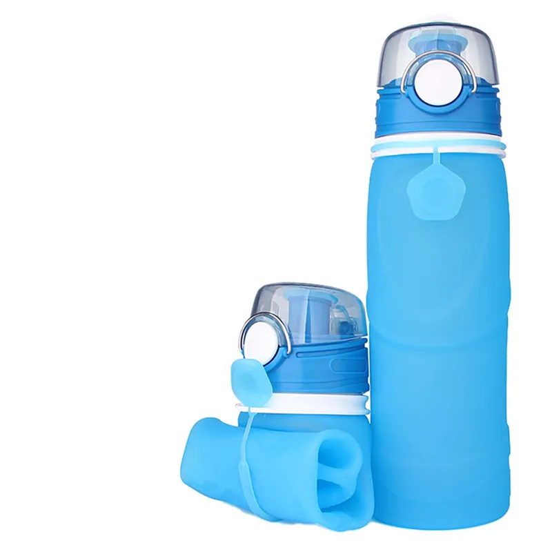 Παγούρι Μπλε,Medical Grade Silicone,Button Βαλβιδας,750ml