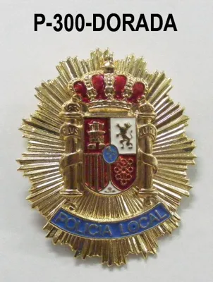 Placa Policia Local de Pecho Escudo Constitucional