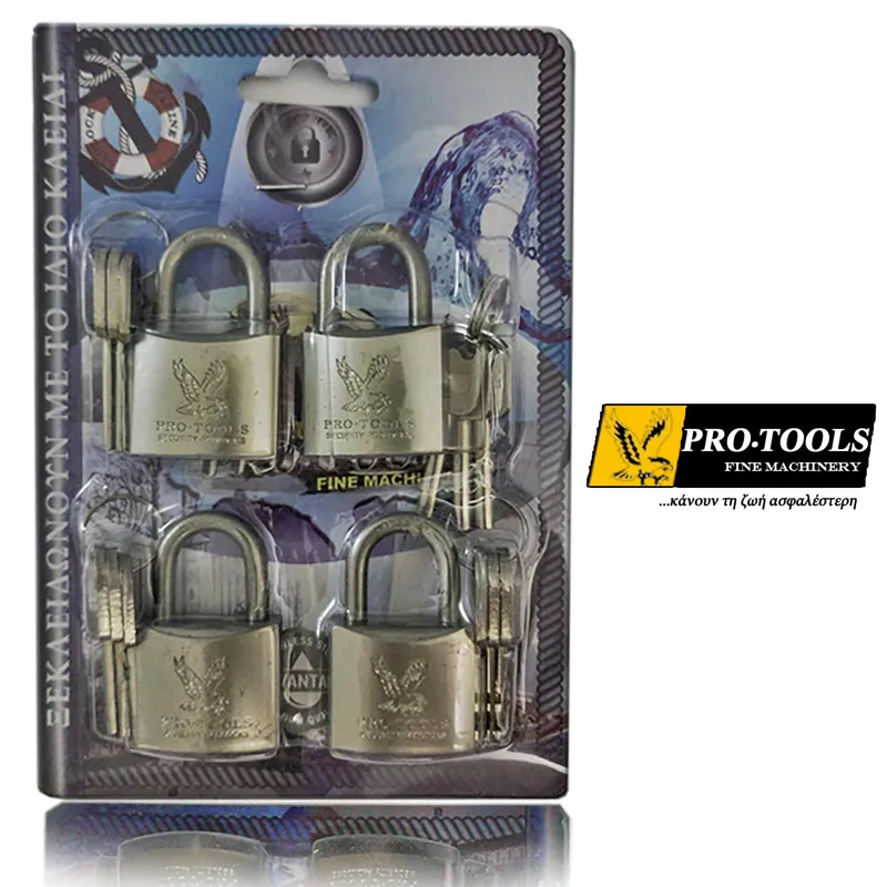 Ανοξειδωτο Λουκέτο Pro-Tools 4 30MM-ΑΝΟΙΓΟΥΝ Με Ιδιο Κλειδι