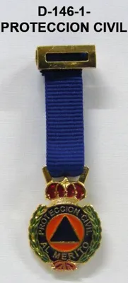 Medalla Tela Miniatura Protección CIVIL