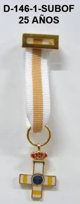 Medalla Tela Miniatura Constancia Suboficiales 25 Años