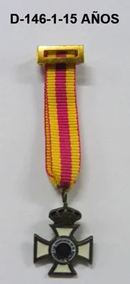 Medalla Tela Miniatura Constancia 15 AÑOS