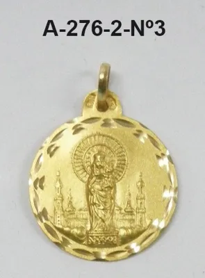 Medalla Virgen Pilar Redonda para Colgar