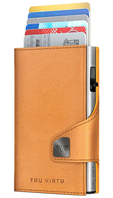Πορτοφολι Tru Virtu Click & Slide Vegan Bio Apple Walnut · Plata