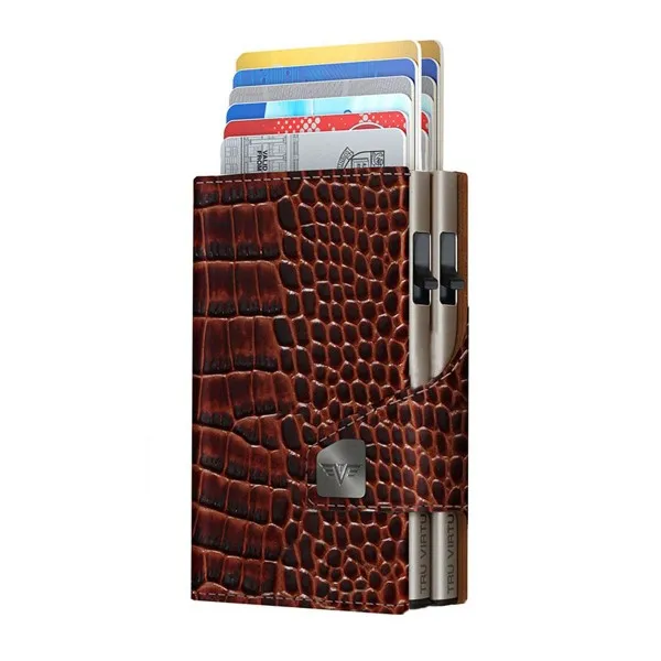 Πορτοφολι Tru Virtu Doublewallet Click & Slide Croco · Marrón