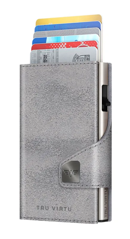 Πορτοφολι Tru Virtu Click & Slide Glitter Silvergrey