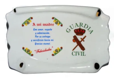 Pergamino Dedicatoria Guardia Civil, Madre, Padre, Novia, Esposa, Abuelo, Abuela