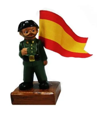 Muñeco Guardia Civil con Bandera España