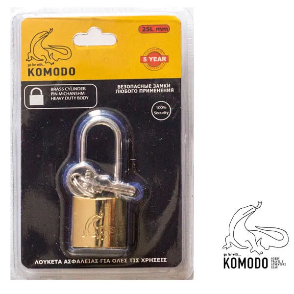 Komodo Λουκέτο Ασφαλείας Μακρύλαιμο - 25mm