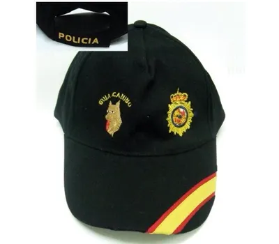 GUIA Canino Cuerpo Policía Bordada con Bandera España en Visera