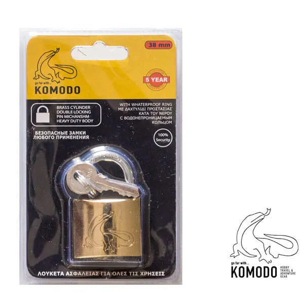 Komodo Λουκέτο Ασφαλείας Χρυσό - 38mm