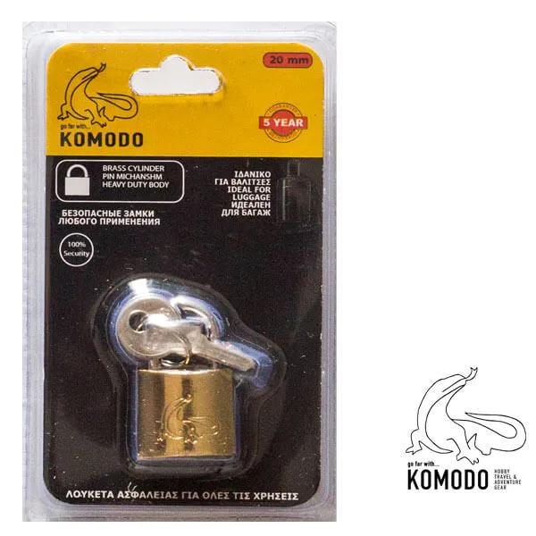 Komodo Λουκέτο Ασφαλείας Χρυσό - 20mm