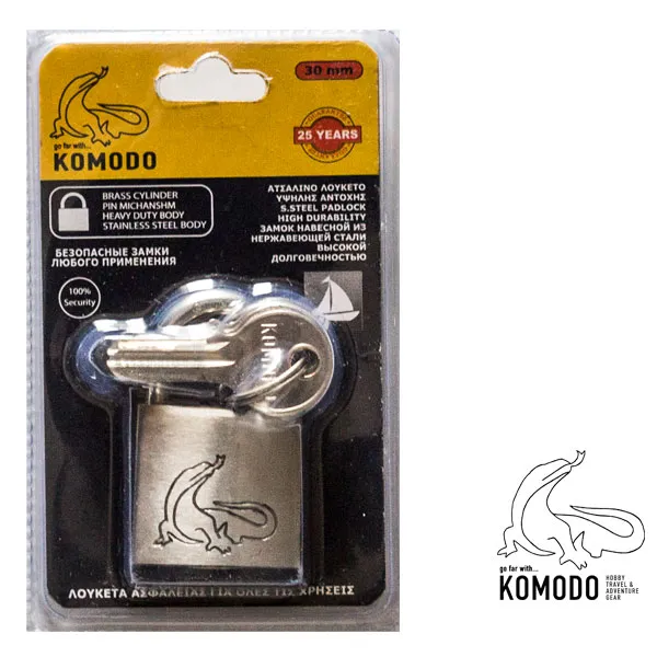 Komodo Λουκέτο Ανοξείδωτα - 30mm