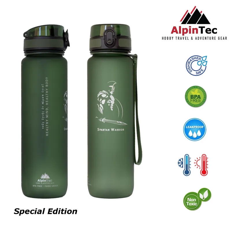 AlpinPro Παγούρι 1000ml Μαχητής – AlpinTec – Σκούρο Πράσινο