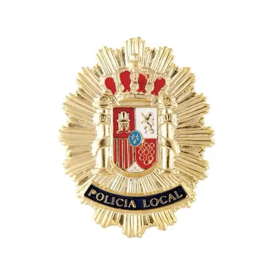 Placa Policía Local Metálica para Cartera