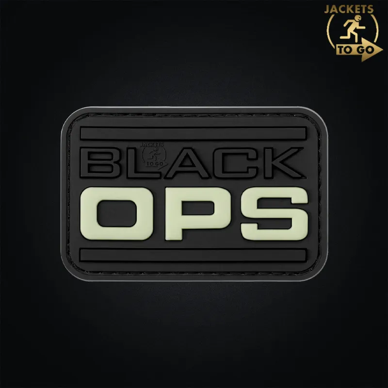 JTG Patch 3D PVC Ops, Phosphorescent · Negro