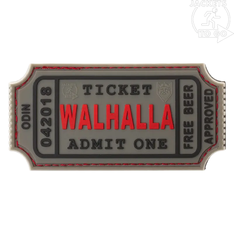 JTG Patch 3D PVC Walhalla Ticket · Gris